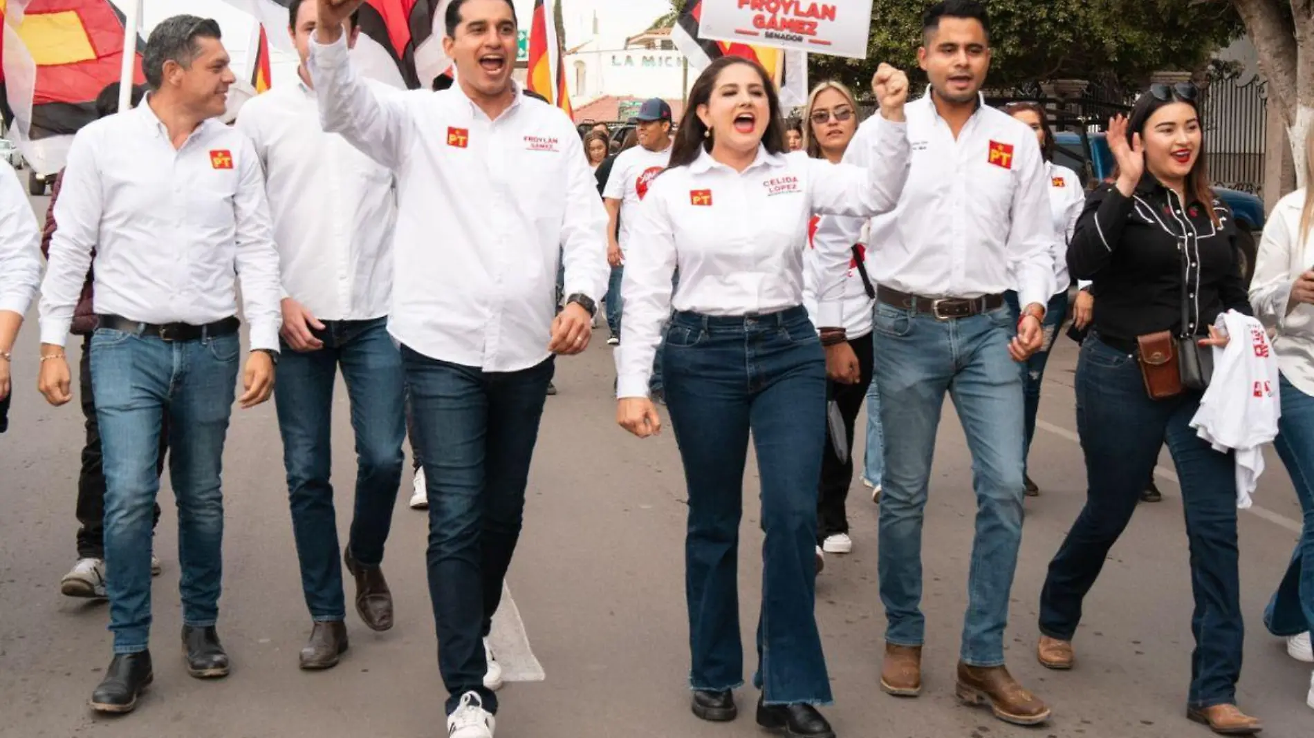 Celida López y Froylan Gámez arrancan campaña en Huatabampo